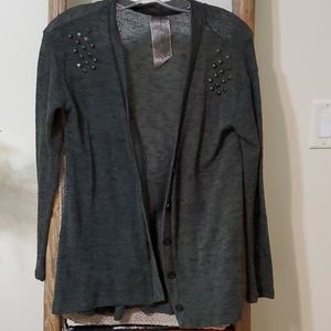 Dark Gray long sleeve Cardigan Medium